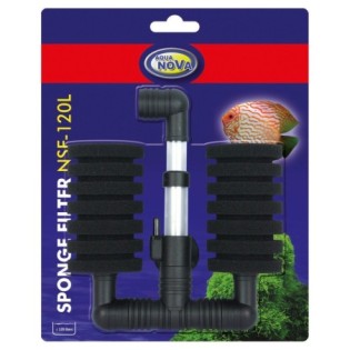 AQUA NOVA Sponge Filter NSF-120L (NSF-120L) - Filtr wewnętrzny, gąbkowy dwukomorowy do akwarium - 2