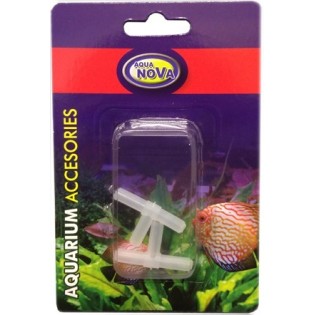 AQUA NOVA Trójnik T 6/4mm 90ST 2szt (NAT-4) - Rozdzielacz powietrza do pompki napowietrzającej - 1