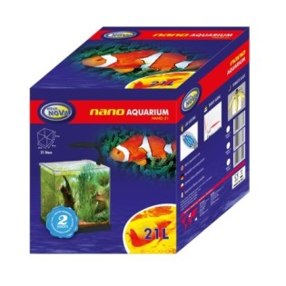 AQUA NOVA Akwarium NANO 21L LED gięte szkło, filtr + oświetlenie, czarne - 2