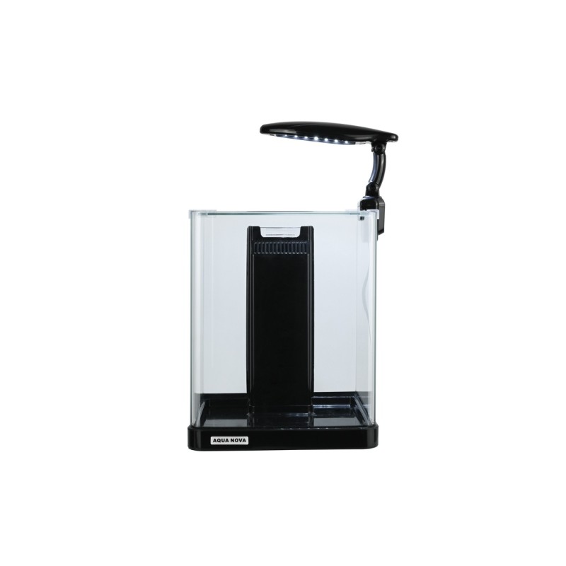 AQUA NOVA Akwarium NANO 21L LED gięte szkło, filtr + oświetlenie, czarne - 1