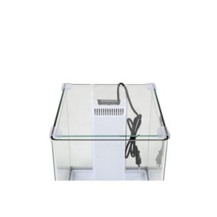 Akwarium NANO 10L LED, gięte szkło, filtr + oświetlenie, białe - 1 Akwarium NANO 10L LED, gięte szkło, filtr + oświetlenie, białe - 1
