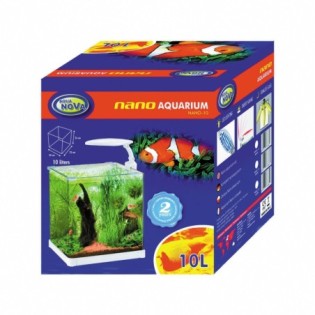 Akwarium NANO 10L LED, gięte szkło, filtr + oświetlenie, białe - 3