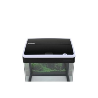 AQUA NOVA Akwarium 19L LED, gięte szkło, filtr + oświetlenie, czarne + biała ramka - 1 AQUA NOVA Akwarium 19L LED, gięte szkło, filtr + oświetlenie, czarne + biała ramka - 1
