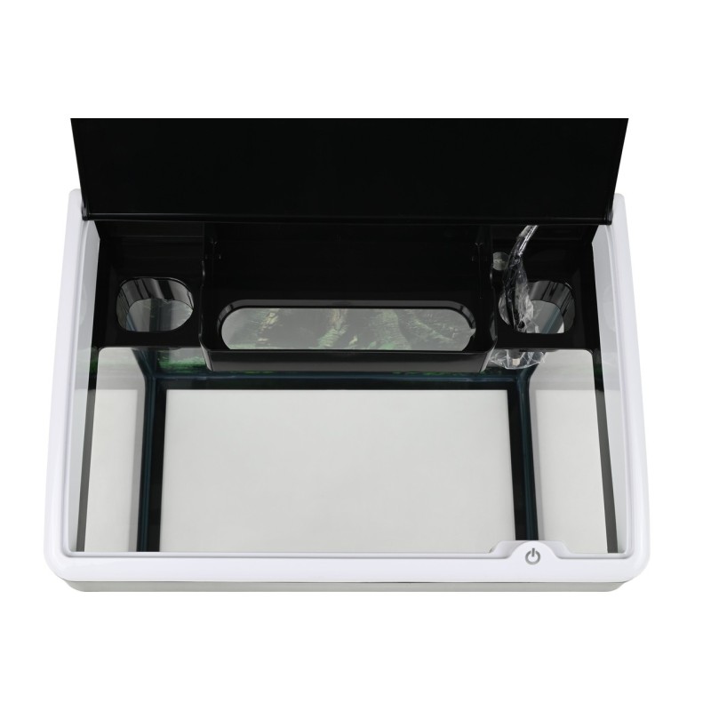 AQUA NOVA Akwarium 19L LED, gięte szkło, filtr + oświetlenie, czarne + biała ramka - 5