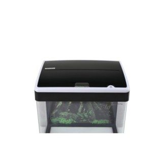 AQUA NOVA Akwarium 32L LED, gięte szkło, filtr + oświetlenie, czarne + biała ramka - 1 AQUA NOVA Akwarium 32L LED, gięte szkło, filtr + oświetlenie, czarne + biała ramka - 1