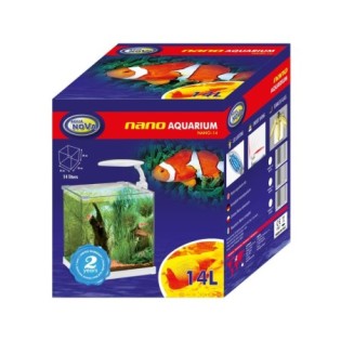 AQUA NOVA Akwarium NANO 14L LED gięte szkło, filtr + oświetlenie, białe - 3