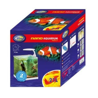 AQUA NOVA Akwarium NANO 21L LED gięte szkło, filtr + oświetlenie, białe - 3