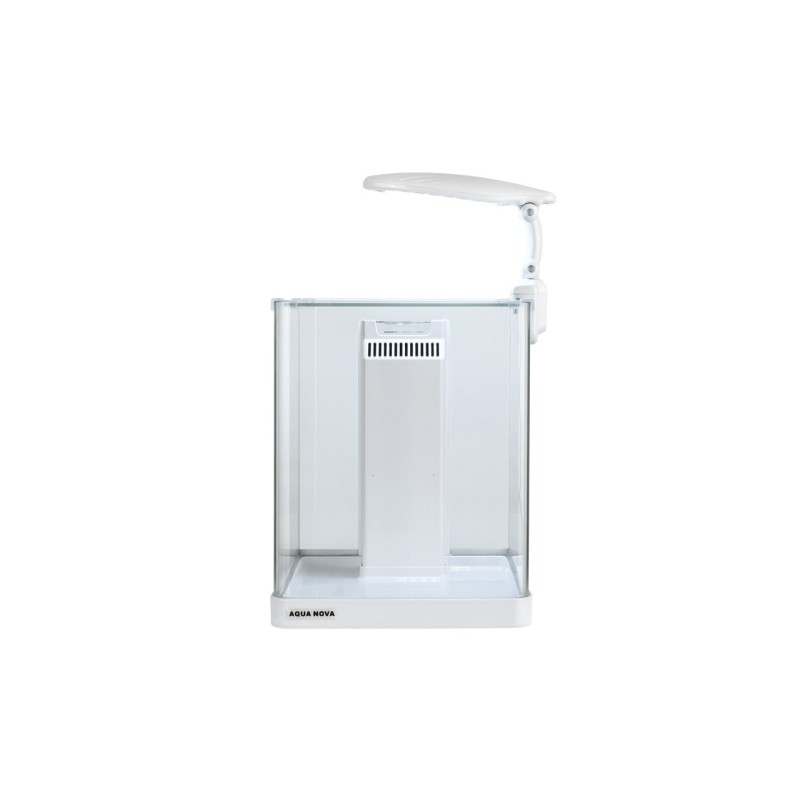 AQUA NOVA Akwarium NANO 21L LED gięte szkło, filtr + oświetlenie, białe - 2