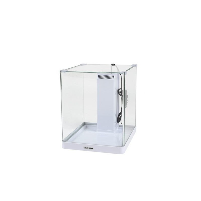AQUA NOVA Akwarium NANO 21L LED gięte szkło, filtr + oświetlenie, białe - 1