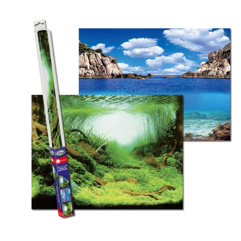 AQUA NOVA 150x60cm tło akwariowe cięte na wymiar rośliny/ocean - 1