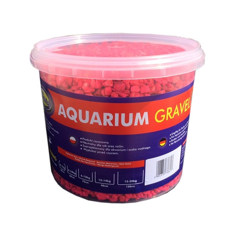 AQUA NOVA Żwir kolorowy , wiadro 5kg, fluo różowy - 1
