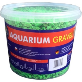 AQUA NOVA Żwir kolorowy , wiadro 5kg, fluo zielony - 1