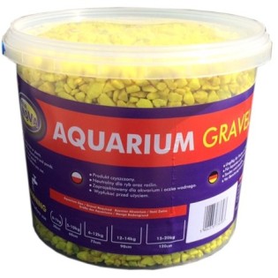 AQUA NOVA Żwir kolorowy , wiadro 5kg, fluo żółty - 1