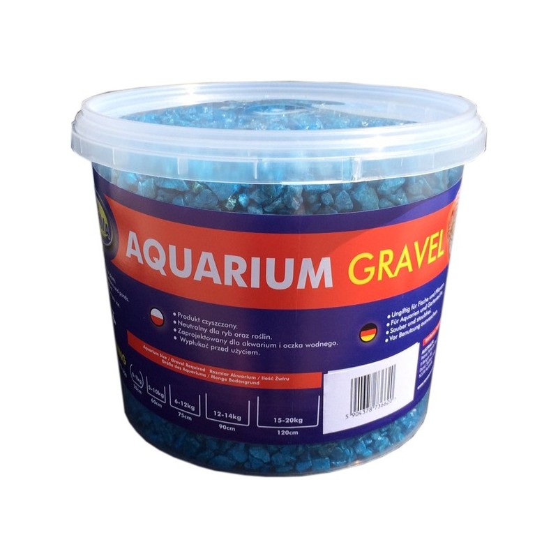 AQUA NOVA Żwir kolorowy , wiadro 5kg, fluo niebieski - 1