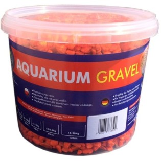 AQUA NOVA Żwir kolorowy , wiadro 5kg, fluo pomarańczowy - 1