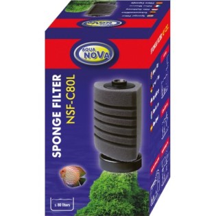 AQUA NOVA Sponge Filter NSF-C80L (NSF-C80L) - Filtr gąbkowy, narożny do akwarium - 1