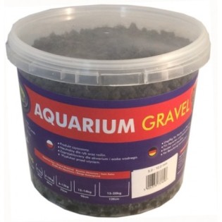 AQUA NOVA Żwir naturalny, wiadro 5kg, czarny bazalt - 1