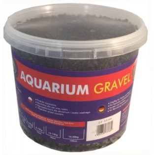 AQUA NOVA Żwir naturalny, wiadro 5kg, czarny bazalt - 1