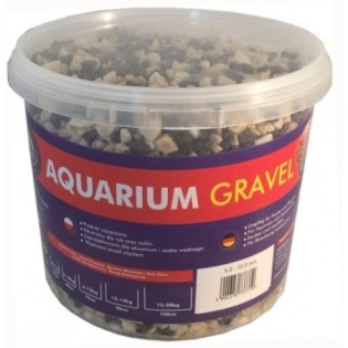 AQUA NOVA Żwir naturalny, wiadro 5kg, biało czarny – bazalt + dolomit - 1