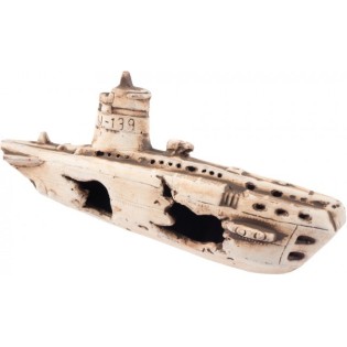 AQUA NOVA WRAK ŁODZI PODWODNEJ 25x11x8 cm, - 1