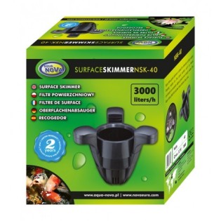 AQUA NOVA FILTR POWIERZCHNIOWY moc 60W Qmax 3000l/h - 2