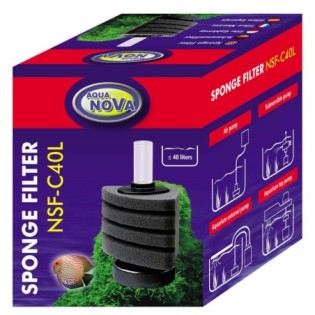 AQUA NOVA Sponge Filter NSF-C40L (NSF-C40) - Filtr gąbkowy, narożny do akwarium - 1