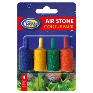 AQUA NOVA Air Stone Colour Pack 4szt (AS-1 COLOUR PACK) - Kamień napowietrzający kolorowy walec - 1