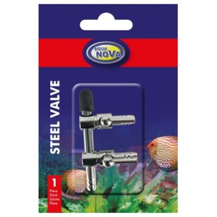 AQUA NOVA Zaworek Metalowy 2-wyjścia (NV-S2) - Do regulowania powietrza na wężyk 4/6mm - 1
