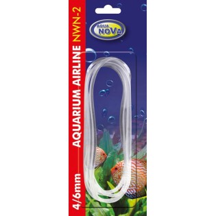 AQUA NOVA Wąż Silikonowy 4/6mm 2m (NWN-2) - Wąż bezbarwny do napowietrzania akwarium i dostarczania CO2 - 1