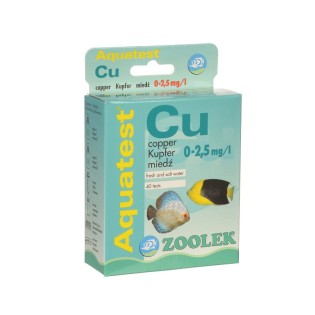 ZOOLEK Aquatest Cu (1070) - Test na miedź do akwarium słodkowodnego i morskiego 1 szt. - 1