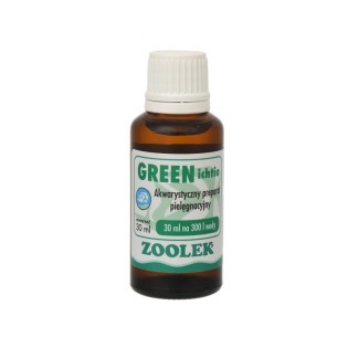 ZOOLEK Green ichtio (0041) - Preparat na ospę rybią (kulorzęska 30ml - 1