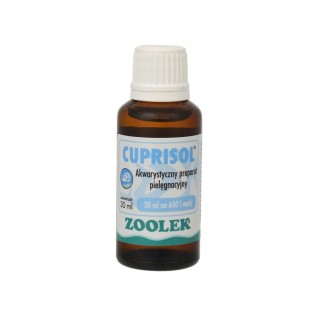 ZOOLEK Cuprisol (0521) - Preparat na pleśń i Oodinozę w akwarium słodkowodnym i morskim 30ml - 1
