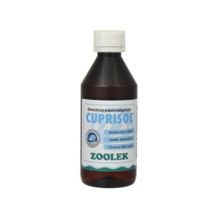 ZOOLEK Cuprisol (0528) - Preparat na pleśń i oodinozę w akwarium słodkowodnym i morskim 250 ml - 1