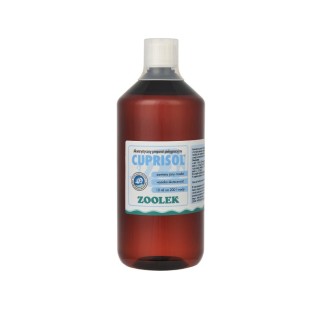 ZOOLEK Cuprisol (0525) - Preparat na pleśń i oodinozę w akwarium słodkowodnym i morskim 1000 ml - 1