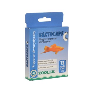 ZOOLEK Bactocaps-C (5303) - Kapsułki na infekcje bakteryjne do akwarium słodkowodnego i morskiego 12 kapsułek - 1