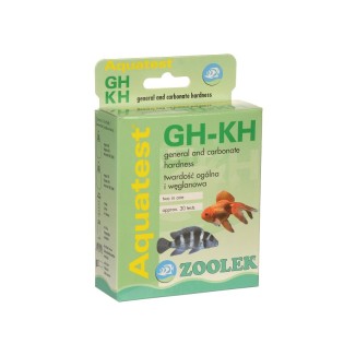 ZOOLEK Aquatest GH-KH (1010) - Test na twardość ogólną i twardość węglanową do akwarium słodkowodnego i morskiego 1 szt. - 1