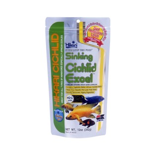 HIKARI Cichlid Excel Sinking Mini 342g (14633) - Tonący pokarm dla pielęgnic i innych ryb roślinożernych - 1