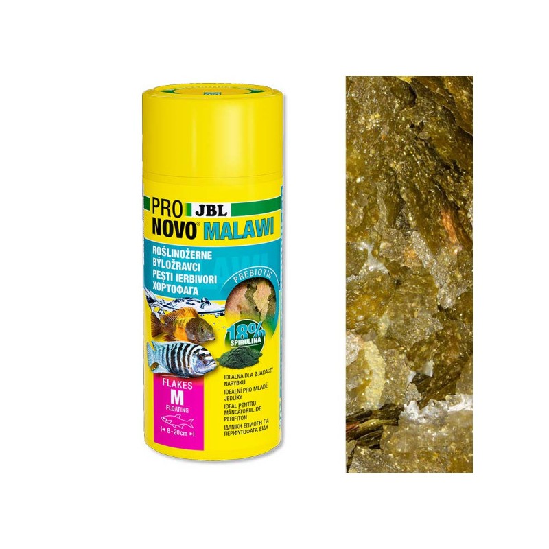 JBL PRONOVO MALAWI FLAKES M 1000MLPokarm podstawowy w płatkach dla pielęgnic zjadających porosty - 3