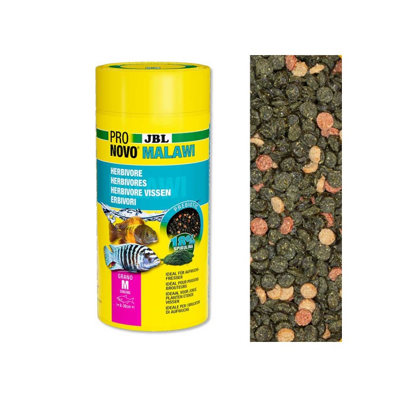 JBL PRONOVO MALAWI GRANO M 1000ML Pokarm podstawowy dla pielęgnic zjadających porosty 8-20 cm - 4