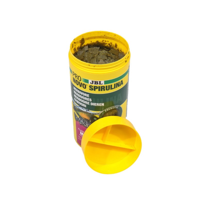 JBL PRONOVO SPIRULINA FLAKES M 250ML Pokarm w płatkach ze spiruliną dla wszystkich ryb akwariowych 8-20 cm - 2