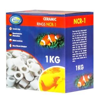 AQUA NOVA Ceramic Rings 1kg (NCR-1) - Ceramika, wkład do filtrów w akwariach i oczkach wodnych - 2