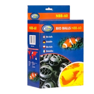 AQUA NOVA Bio Balls 60 szt 32mm(NBB-60) - Biobale, wkład biologiczno-mechaniczny do filtrów w akwariach i oczkach wodnych - 1
