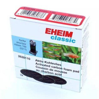 EHEIM Carbon Fine Filter Pad 3szt. (2628110) - Wkład węglowy do filtra Classic 150 (2211) - 2