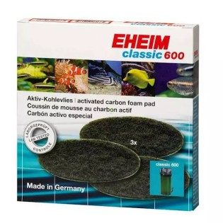 EHEIM Carbon Fine Filter Pad 3szt. (2628170) - Wkład węglowy do filtra Classic 600 (2217) - 2