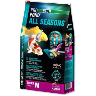 JBL PROPOND ALL SEASONS M 4,3 KG (4125700) Pokarm całoroczny dla średnich Koi & ryb stawowych - 2