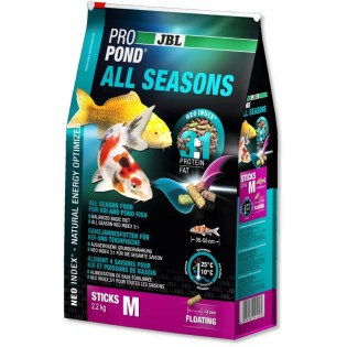 JBL PROPOND ALL SEASONS M 2,2 KG ( 4125600) Pokarm całoroczny dla średnich Koi & ryb stawowych - 2