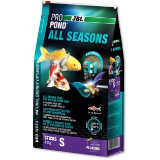 JBL PROPOND ALL SEASONS S 4,3 KG (4125000) Pokarm całoroczny dla małych Koi & ryb stawowych - 2